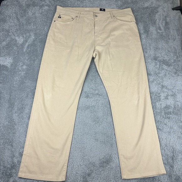 Ag Adriano Goldschmied Other - AG Adriano Goldschmied Pants Mens 38x29 Tag 38x32 Beige Everett Slim Straight‎